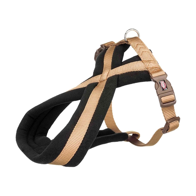 質感羊毛襯墊背帶-焦糖 M-L: 50-90 cm/25 mm