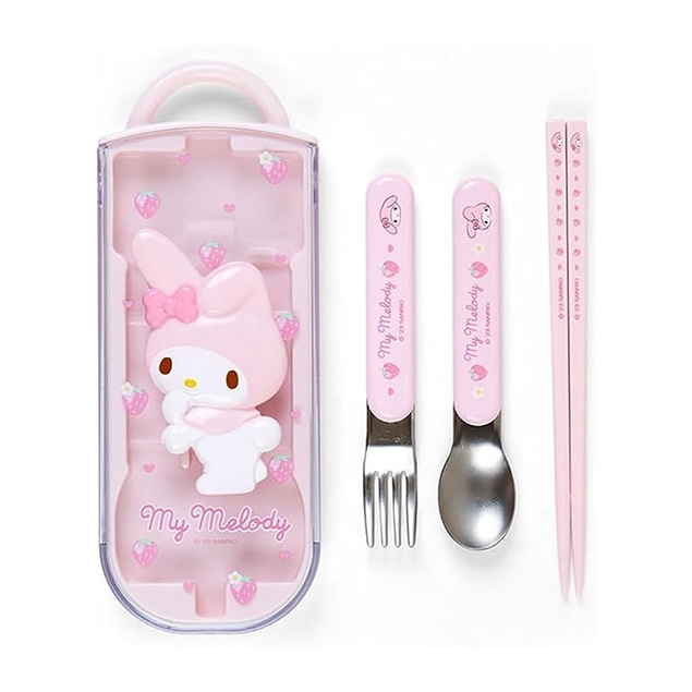 立體美樂蒂滑蓋餐具組