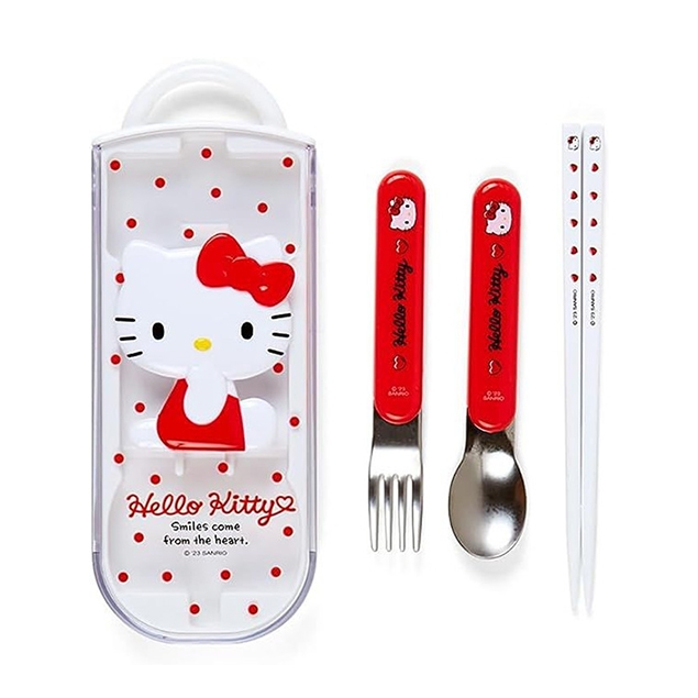 立體Kitty滑蓋餐具組