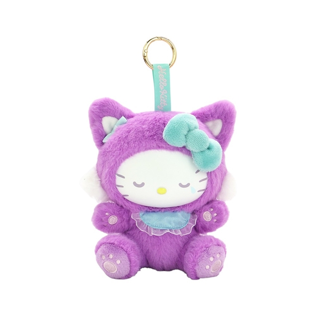 三麗鷗招財貓Kitty吊飾-神秘紫