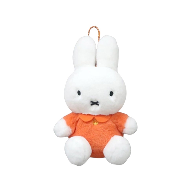 Miffy 米飛兔娃娃橘色洋裝吊飾/鑰匙圈