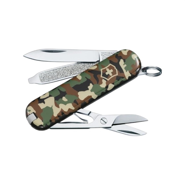 Classic SD - Camouflage 7用 58mm 瑞士刀/軍刀-綠迷彩